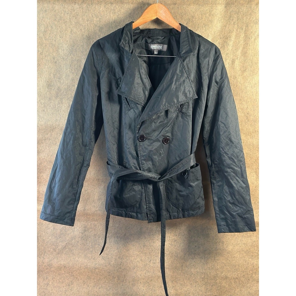 Kenneth Cole Reaction New York Trench Rain Coat Jacket Women's Sz L